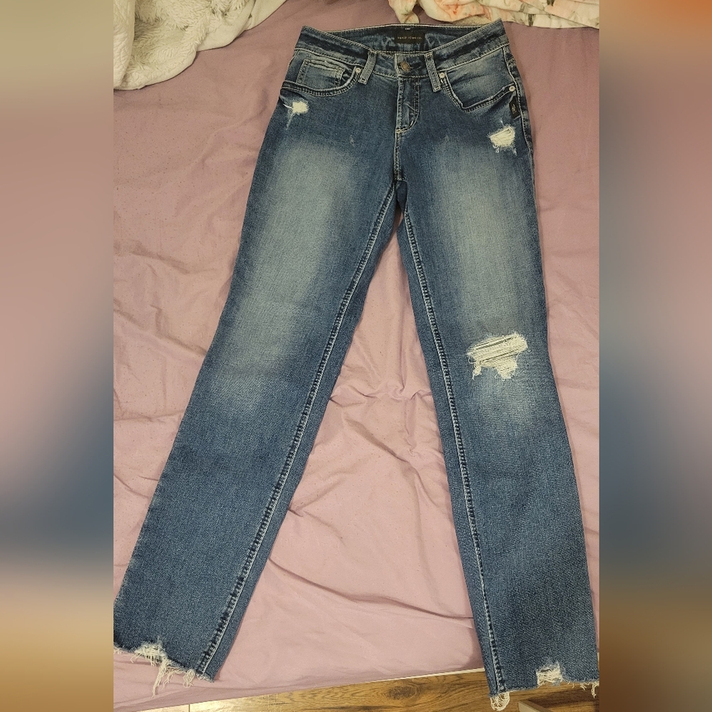 Silver Jeans Boyfriend Mid Rise Slim Leg Jeans